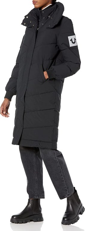 True Religion Women’s Double Collar Long Puffer