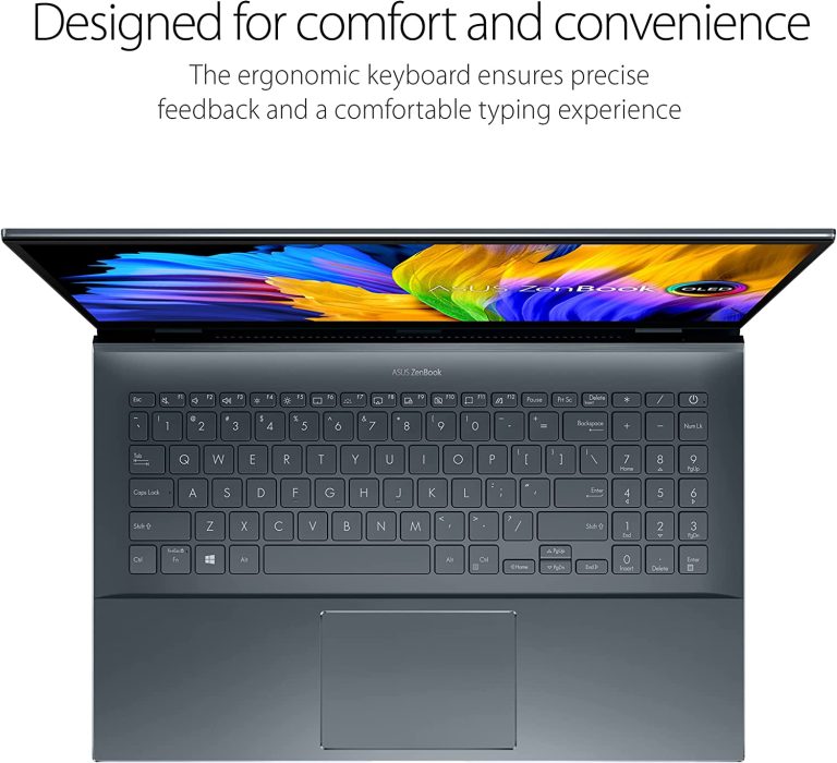 ASUS ZenBook Pro 15 OLED Laptop 15.6†FHD Touch Display, AMD Ryzen 9 5900HX CPU, NVIDIA GeForce RTX 3050 Ti gpu, 16GB RAM, 1TB PCIe SSD, Windows 11 Pro, Pine Grey, UM535QE-XH91T