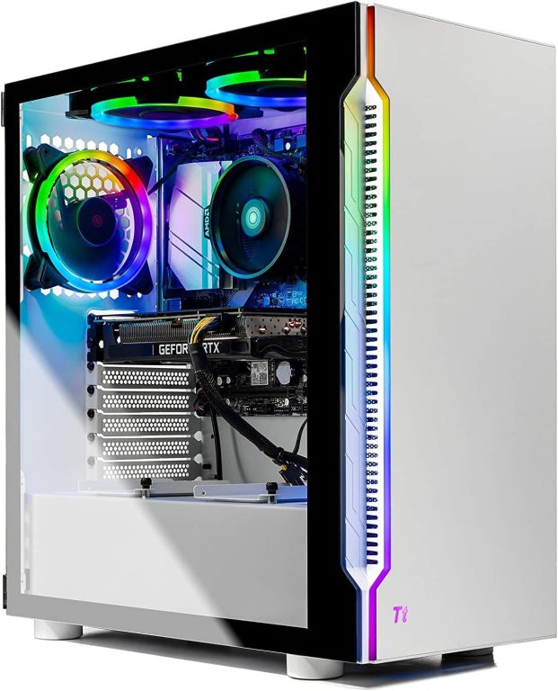 Skytech Archangel Gaming PC Desktop â€“ AMD Ryzen 5 3600 3.6 GHz, RTX 3050, 500GB NVME SSD, 8G DDR4 3200, 600W Gold PSU, AC Wi-Fi, Windows 10 Home 64-bit