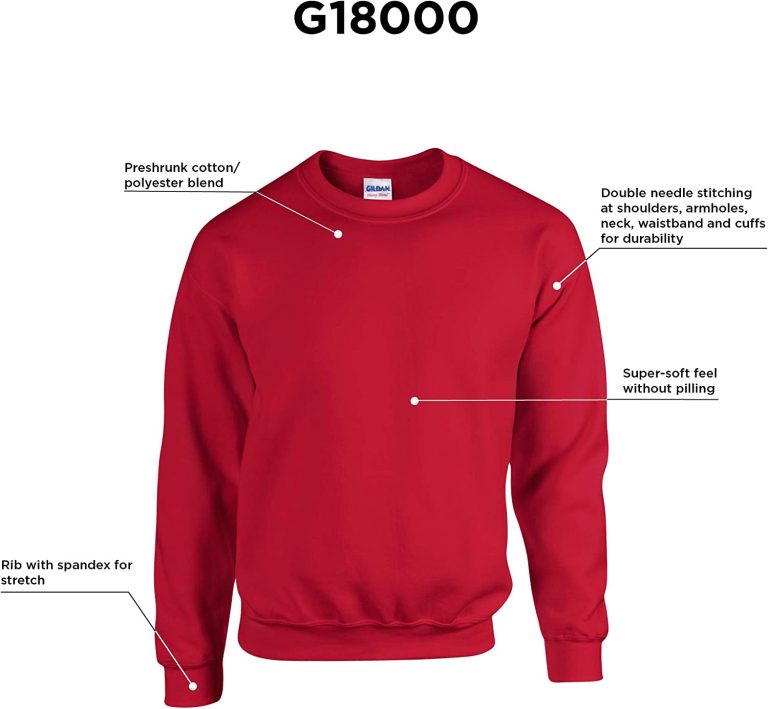 Gildan Adult Fleece Crewneck Sweatshirt, Style G18000