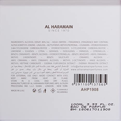 L’aventure by Al Haramain Eau De Parfum Spray 3.3 oz, Femme White
