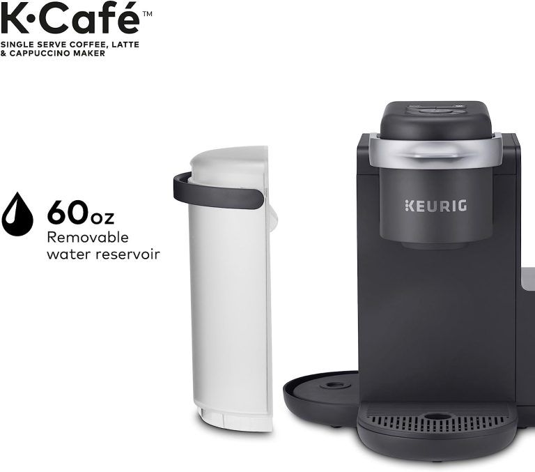 Keurig K-Café SMART Single Serve Coffee Maker with WiFi Compatibility, Latte and Cappuccino Machine with Built-In Frother, 6 Brew Sizes, Compatible with Alexa, Black, (5000365485)