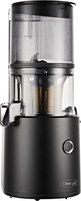 Omega Juicer JC2022BK11 Slow Masticating Cold Press Vegetable and Fruit Juice Extractor Effortless Series for Batch Juicing with Extra Large Hopper for No-Prep, 68-Ounce Capacity, 150-Watts, Black