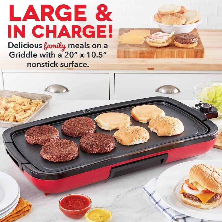 DASH Deluxe Everyday Electric Griddle with Dishwasher Safe Removable Nonstick Cooking Plate for Pancakes, Burgers, Eggs and more, Includes Drip Tray + Recipe Book, 20†x 10.5â€, 1500-Watt