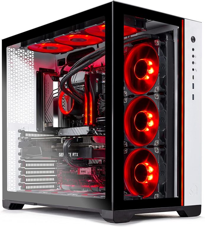 Skytech Prism II Gaming PC Desktop – INTEL Core i9 12900K 3.2 GHz, RTX 3090, 1TB NVME Gen4 SSD, 32G DDR5 RGB, 850W GOLD PSU, 360mm AIO, AC Wi-Fi, Windows 10 Home 64-bit