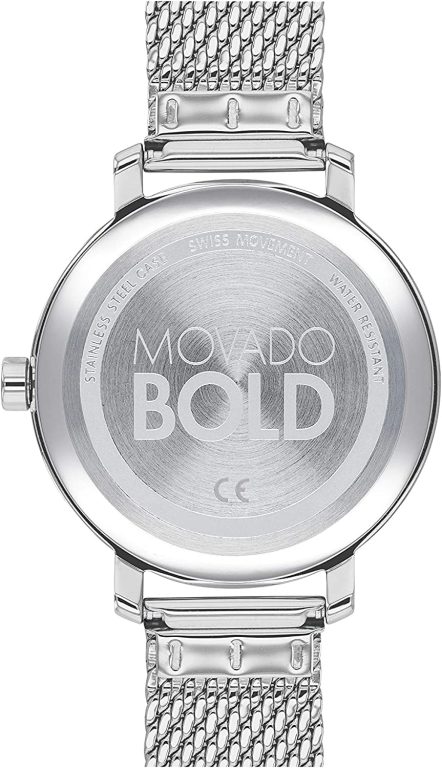 Movado Bold Evolution Women’s Quartz Stainless Steel and Bracelet Casual Watch, Color: Silver (Model: 3600698)
