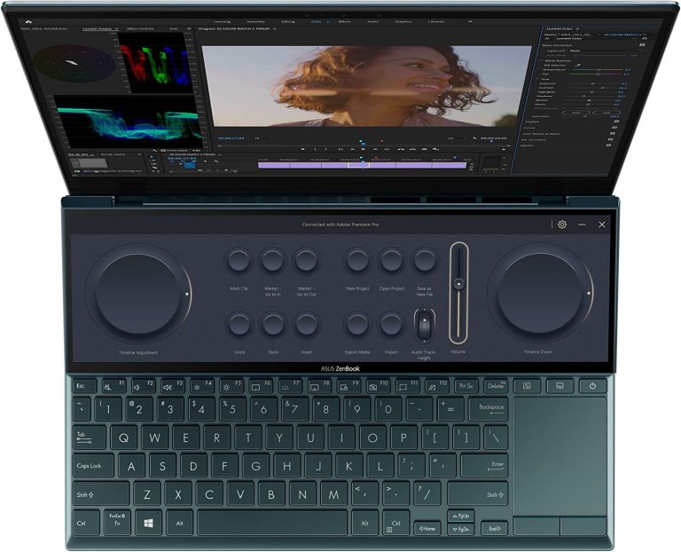 ASUS ZenBook Duo 14 UX482 14†FHD Touch Display, Intel Evo Platform, Core i7-1195G7, 8GB RAM, 512GB PCIe SSD, ScreenPad Plus, Windows 10 Home, Wifi 6E, Celestial Blue, UX482EAR-DB71T