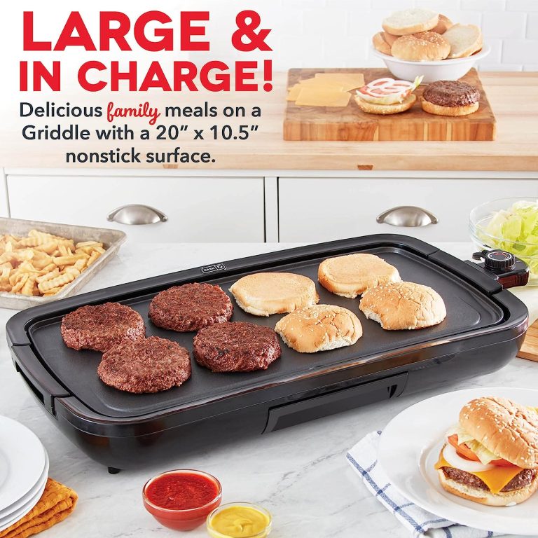 DASH Deluxe Everyday Electric Griddle with Dishwasher Safe Removable Nonstick Cooking Plate for Pancakes, Burgers, Eggs and more, Includes Drip Tray + Recipe Book, 20†x 10.5â€, 1500-Watt