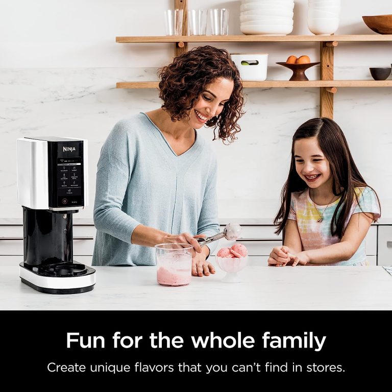 Ninja NC301 CREAMi Ice Cream Maker, for Gelato, Mix-ins, Milkshakes, Sorbet, Smoothie Bowls & More, 7 One-Touch Programs, with (2) Pint Containers & Lids, Compact Size, Perfect for Kids