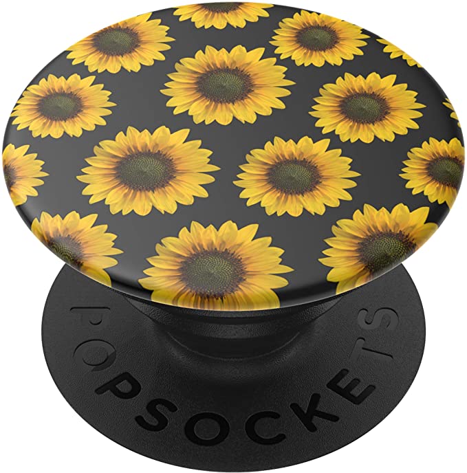 PopSockets PopGrip: Phone Grip and Phone Stand, Collapsible, Swappable Top, Sunflower Patch