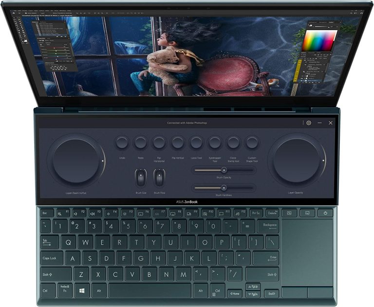 ASUS ZenBook Duo 14 UX482 14†FHD Touch Display, Intel Evo Platform, Core i5-1155G7, 8GB RAM, 512GB PCIe SSD, ScreenPad Plus, Windows 10 Home, Wifi 6E, Celestial Blue, UX482EAR-EB51T