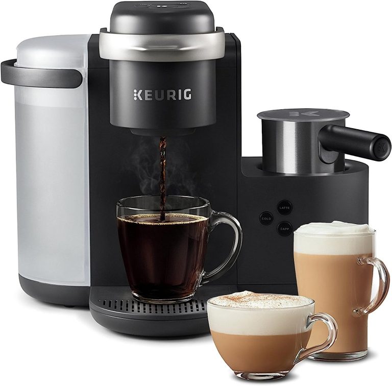 Keurig K-Café SMART Single Serve Coffee Maker with WiFi Compatibility, Latte and Cappuccino Machine with Built-In Frother, 6 Brew Sizes, Compatible with Alexa, Black, (5000365485)