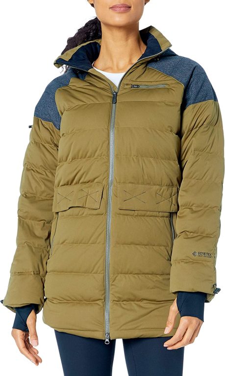 Spyder Womenâ€™s Transit Gore-Tex Infinium Down Parka â€“ Full-Zip Hooded Winter Jacket