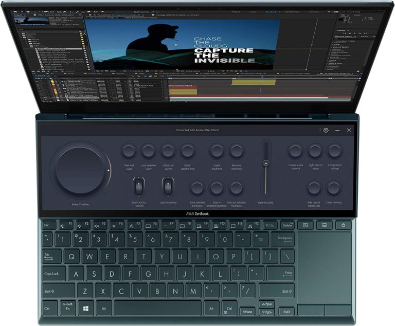 ASUS ZenBook Duo 14 UX482 14â€ FHD Touch Display, Intel Evo Platform, Core i5-1155G7, 8GB RAM, 512GB PCIe SSD, ScreenPad Plus, Windows 10 Home, Wifi 6E, Celestial Blue, UX482EAR-EB51T