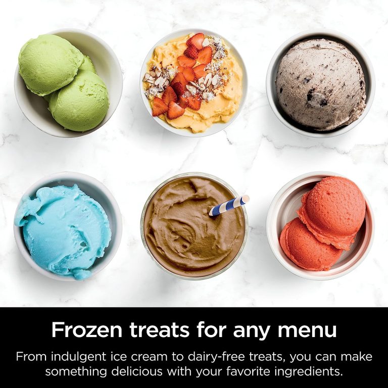 Ninja NC301 CREAMi Ice Cream Maker, for Gelato, Mix-ins, Milkshakes, Sorbet, Smoothie Bowls & More, 7 One-Touch Programs, with (2) Pint Containers & Lids, Compact Size, Perfect for Kids
