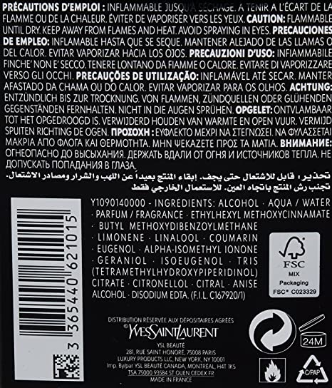 Yves Saint Laurent La Nuit De L’Homme Ysl Le Parfum Eau De Parfum Spray for Men, 2 Ounce
