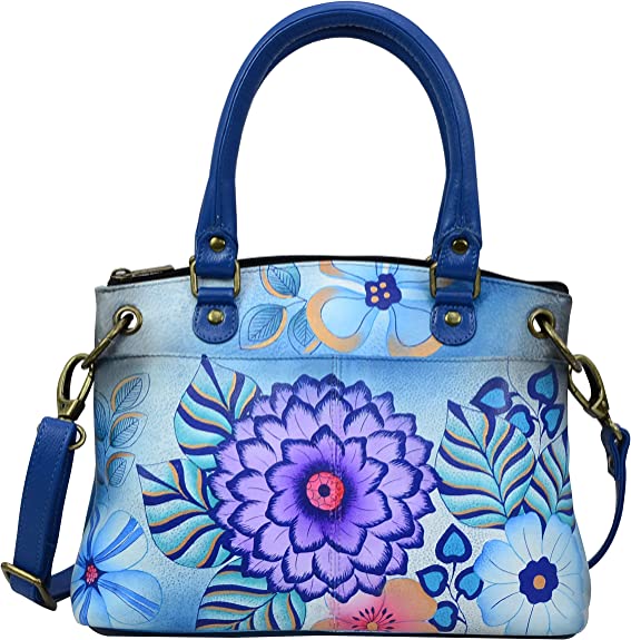 Anna by Anuschka Hand Painted Womenâ€™s Genuine Leather Small Satchel