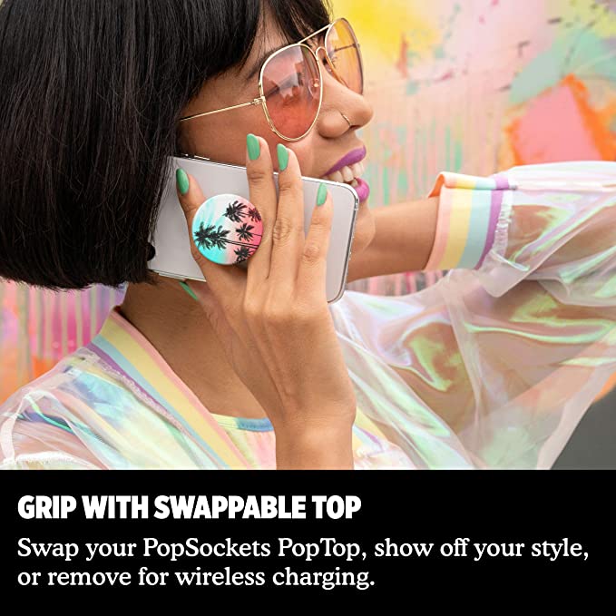 ​​​​PopSockets: Phone Grip with Expanding Kickstand, for Phone – Foil Confetti Rose Gold