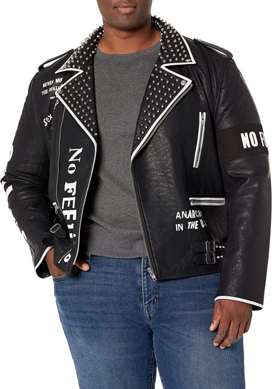 Cult of Individuality Men’s Leather Moto Sex Pistols
