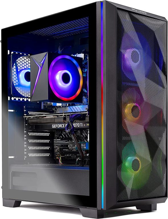 Skytech Chronos Gaming PC Desktop â€“ INTEL Core i7 12700K 3.6 GHz, RTX 3080, 1TB NVME SSD, 32G DDR5, 750W GOLD PSU, AC Wi-Fi, Windows 10 Home 64-bit
