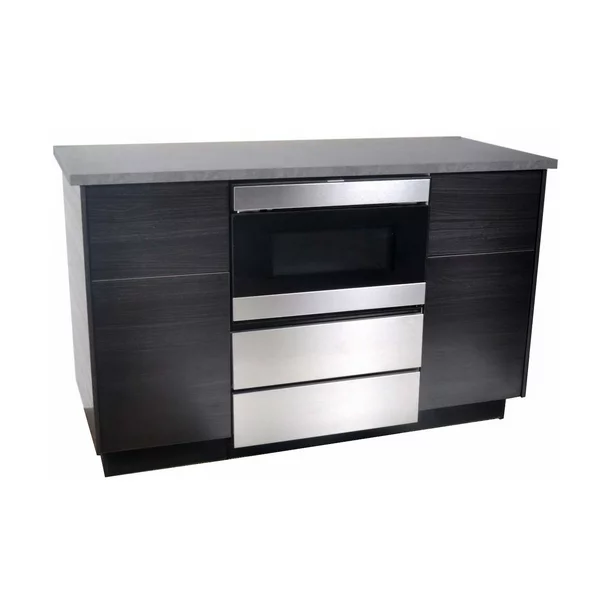 Sharp Gray 24 in. Under the Counter Microwave 1.2 cu. ft Drawer Oven Pedestal (SKMD24U0ES)