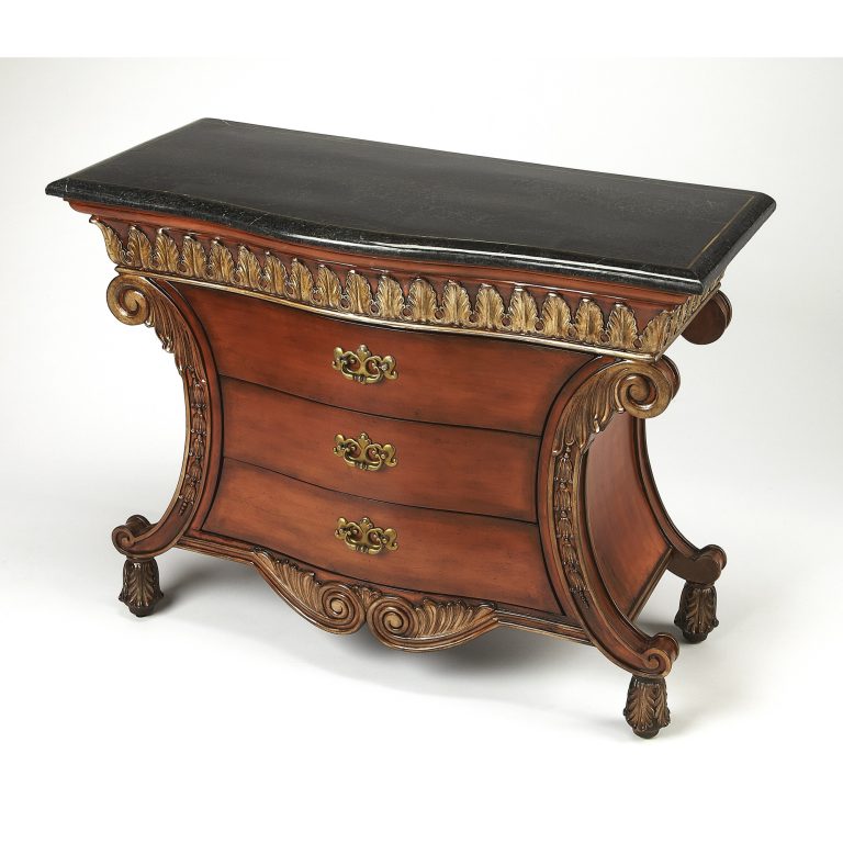 Acme Furniture Darcey Bombay Chest, Antique Black & Oak