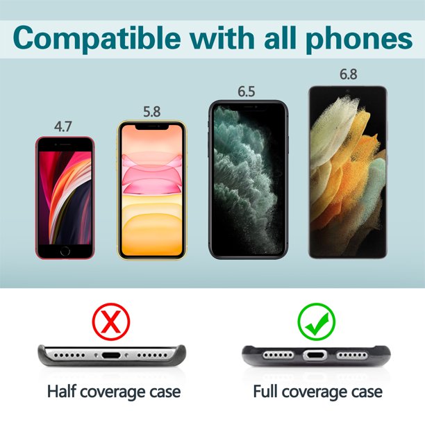 Skycase Phone Lanyard,2 PACK Universal Crossbody Cell Phone Lanyard with 2 Ã— Pads,2 Ã— Adjustable Shoulder Neck Straps, Cell Phone Lanyard Compatible with All Smartphone,Black