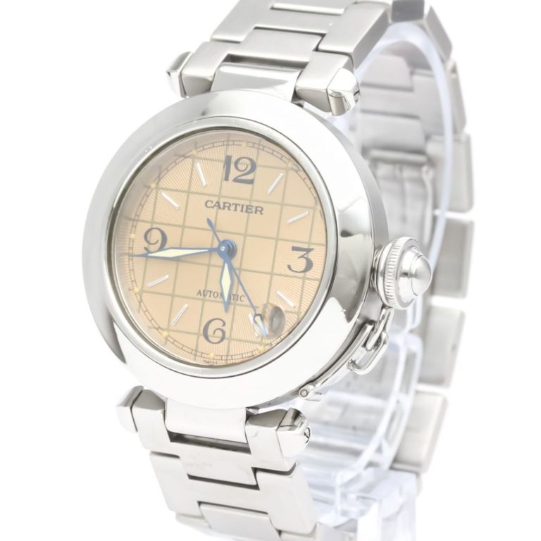 Authenticated Used Polished CARTIER Pasha C Steel Automatic Unisex Watch W31024M7 BF552769