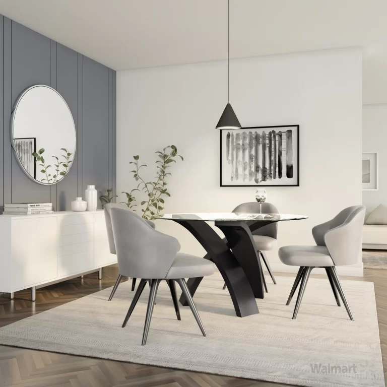 Furniture of America Evans 52″ Contemporary Round Glass Dining Table (Seats up to 4)