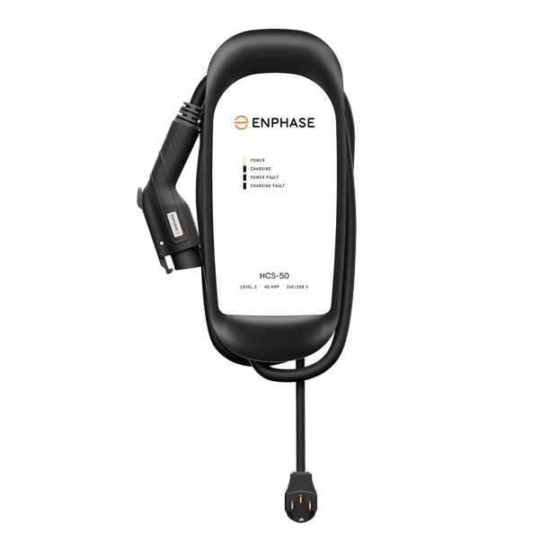 Enphase Level 2 EV Charger, Safety Certified, 40 Amp, 240v, NEMA 14-50 Plug, 25ft Cable, J1772, Compatible with US Electric Vehicles, HCS-50 Home Electric Car Charging Station – formerly