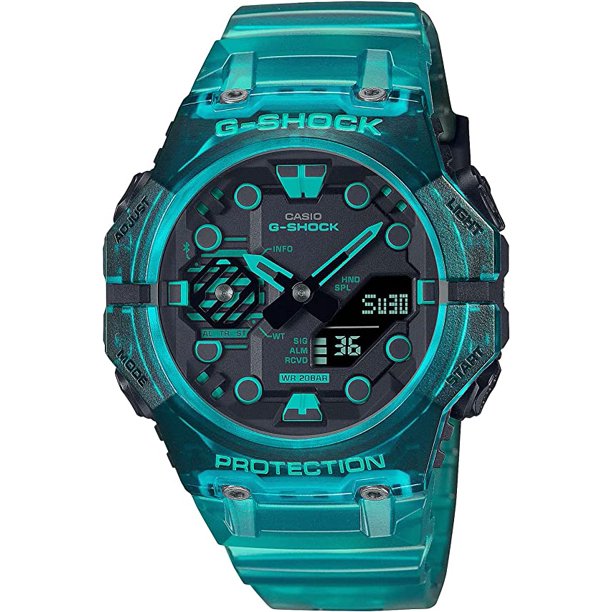 Casio G-Shock Men’s GAB001G-2A Clear Green Analog-Digital Watch