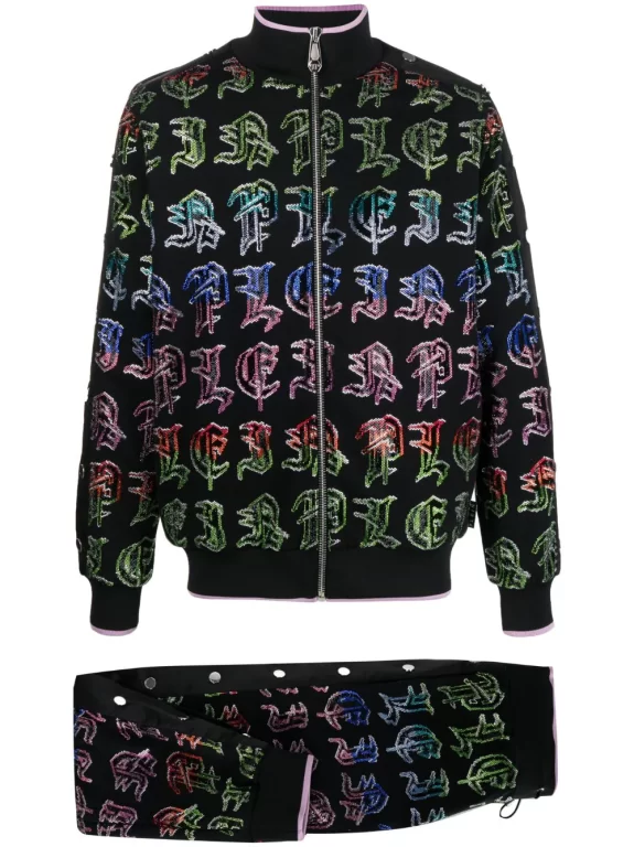 Philipp Plein gothic logo-print tracksuit
