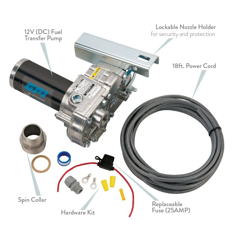 GPI – M-150S Fuel Transfer Pump, Pump Only, 15 GPM fuel pump, Power Cord, Spin Collar (110000-103)