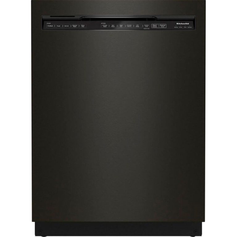KitchenAid KDFE204KBS 39 dBA Black Stainless Front Control Built-In Dishwasher