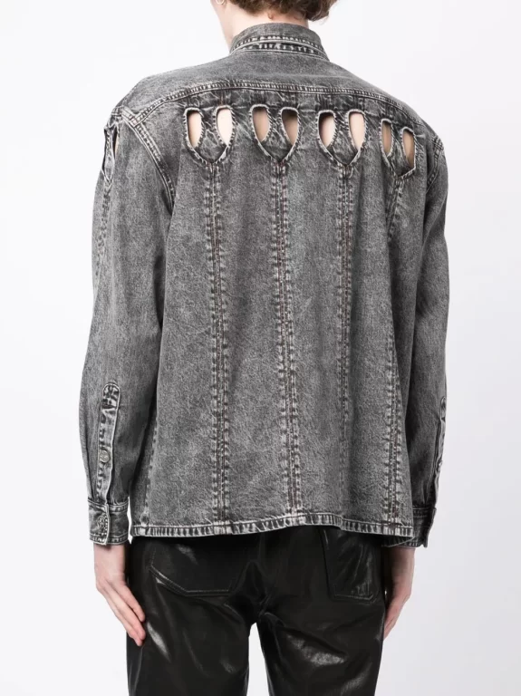 VII Victor Wang cut-out detailing denim jacket