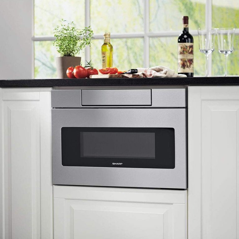 Sharp 30-Inch 1.2 Cu. Ft. 950W Sharp Stainless Steel Microwave Drawer Oven (SMD3070ASY) – (Open Box)