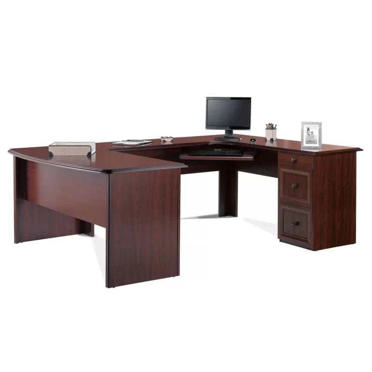 RealspaceÂ® Broadstreet 65″W U-Shaped Executive Desk, Cherry