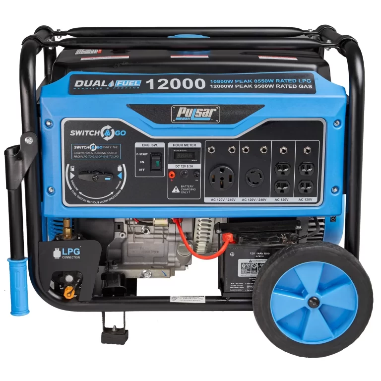 Pulsar 12,000W Dual Fuel Portable Generator with Electric Start â€“ CARB Compliant