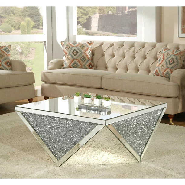 Acme Furniture Noralie Coffee Table, Mirrored