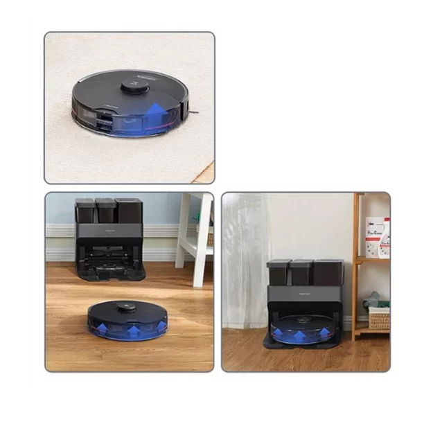 Roborock – S7MaxV Ultra Wi-Fi Connected Robot Vacuum and Sonic Mop with Empty Wash Fill Dock – black
