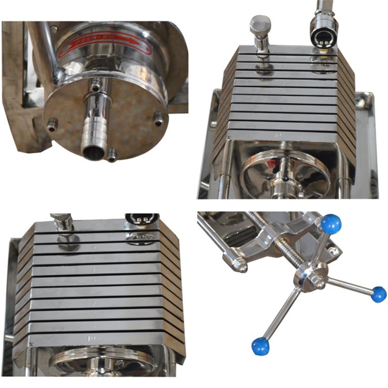 INTBUYING 220V Plate Frame Filter Press Slag Machine Filtration Equipment 10 Layer Stainless Steel FT-150