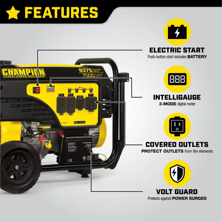 Champion Power Equipment 9375/7500 Watts Portable Generator with Electric Start