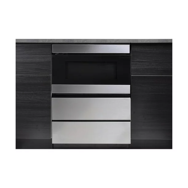 Sharp Gray 24 in. Under the Counter Microwave 1.2 cu. ft Drawer Oven Pedestal (SKMD24U0ES)