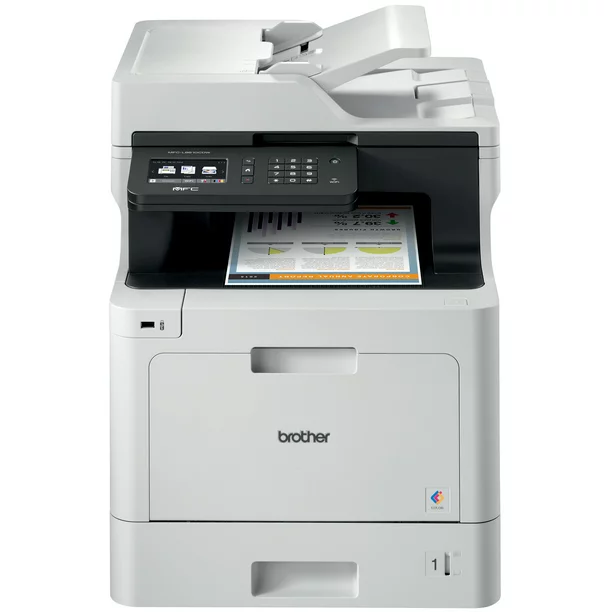 Brother Business Color Laser Multifunction All-in-One Printer, MFC-L8610CDW, Wireless Networking, Automatic Duplex Printing, Mobile Printing and Scanning