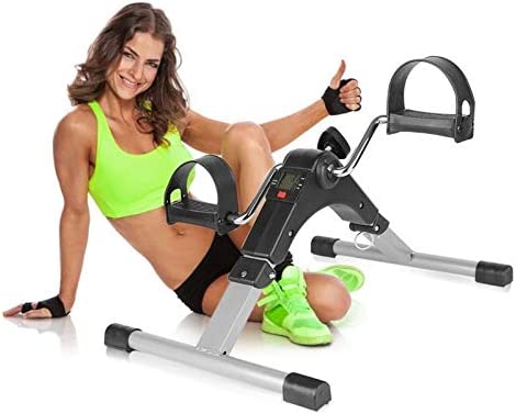 YFDM Portable Pedal Exerciser Leg Fitness Machine Mini Bicycle Sport Gym Equipment Foldable Indoor Fitness Treadmill Stepper