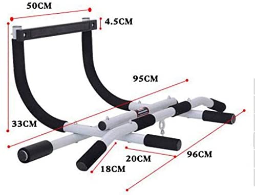 YFDM Indoor Fitness Door Frame Pull Up Bar Wall Chin Up Bar Adjustable Training Horizontal Bar Home Adults Workout Fitness Equipments (Color : D)