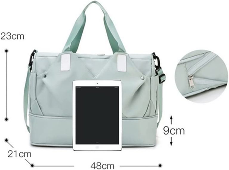 LLLY Women Gym Bag Sports Fitness Handbag Training Bags for Shoes Travel Dry and Wet Yoga Mat (Color : Purple)