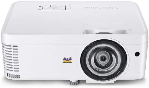 ViewSonic PS600W 3700 Lumens WXGA HDMI Networkable Short Throw Projector for Home and Office 4.5″ x 11.5″ x 9.3″