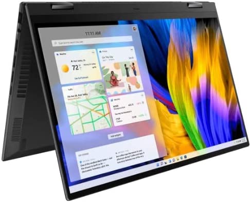 ASUS Zenbook 14 Flip OLED Ultra Slim Laptop, 14â€ 2.8K 16:10 OLED Touch Display, AMD Ryzen 7 6800H CPU, 16GB RAM, 1TB SSD, NumberPad, Windows 11 Home, Jade Black, UN5401RA-DB74T