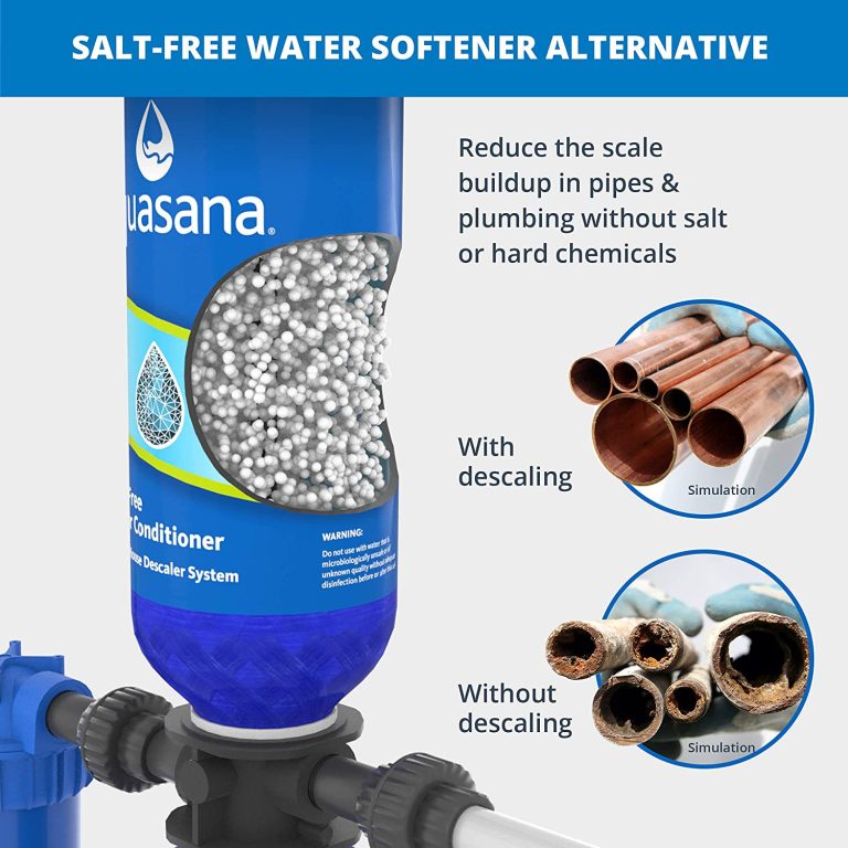 Aquasana Whole House Water Filter System – Water Softener Alternative – Salt-Free Descaler, Carbon & KDF Home Water Filtration – Filters Sediment & 97% Of Chlorine – 1,000,000 Gl – EQ-1000-AST